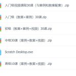 scratch趣味编程 分3个级别，视频教程带源码-学怪兽